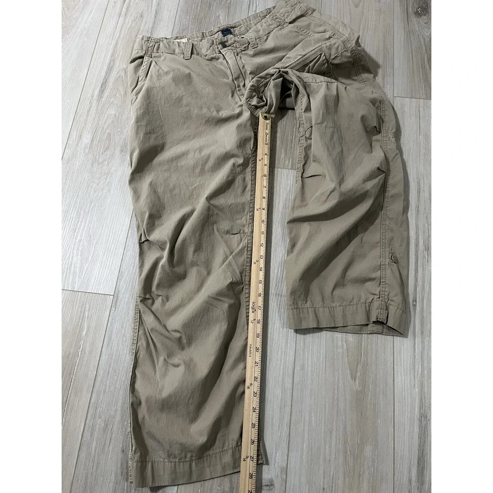 Vintage Polo Ralph Lauren Pants Mens Size 34 Tan Khaki Multi Pocket Cargo